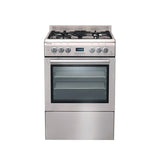 Euromaid Gteos60 60Cm Stainless Steel Dual-Fuel 10Amp Plug Upright Stove Dual Fuel Stoves