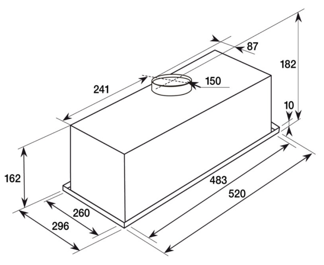 Baumatic Guh52Sdcsa 52Cm Undermount Kitchen Rangehood Extractor Rangehoods