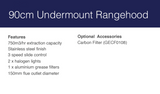 Baumatic Guh90 90Cm Undermount Rangehood - Ex Display Rangehoods