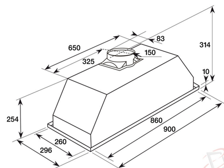 Baumatic Guh90 90Cm Undermount Rangehood - Ex Display Rangehoods