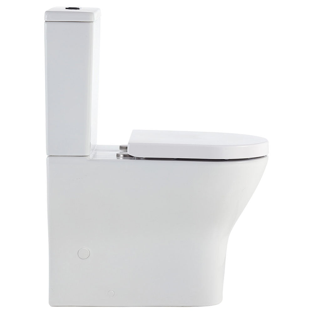 Fienza K028GEB Tono Toilet Suite, Thick Seat, S-Trap, 160-230mm, Gloss White