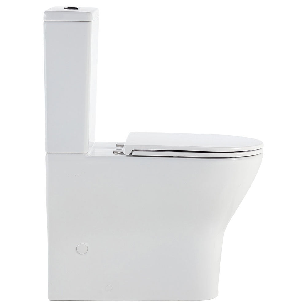Fienza K028GEB-2 Tono Toilet Suite, Slim Seat, S-Trap, 160-230mm, Gloss White