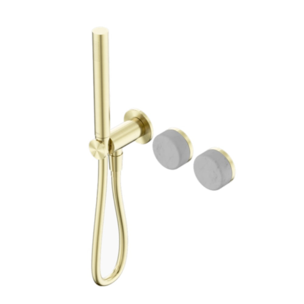 Nero Serenity Progressive Shower System w/ Carrara Handle And Slim Shower Brushed Gold 24E019BG