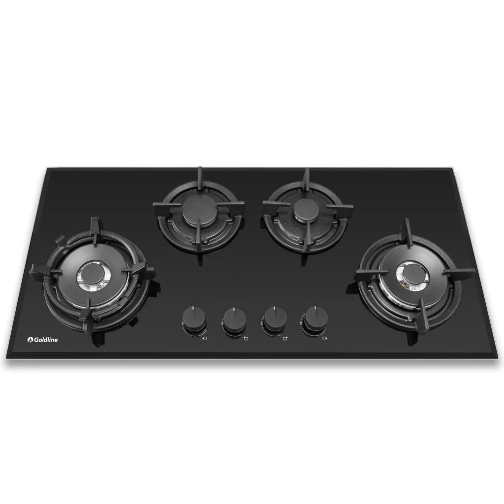 Goldline SAB4GLB 93cm Black Narrow 4 Burner Gas Cooktop