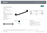 Fienza GRAB60MB Accessible Care 600mm Grab Rail, Matte Black