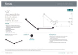 Fienza GRAB9070RMB 40° Accessible Care Right-Hand Grab Rail, Matte Black