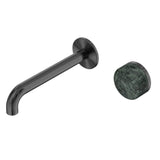 Nero Serenity Progressive Wall Basin Mixer 185mm Spout w/ Verde Alpi Handle Gunmetal 24E068GM