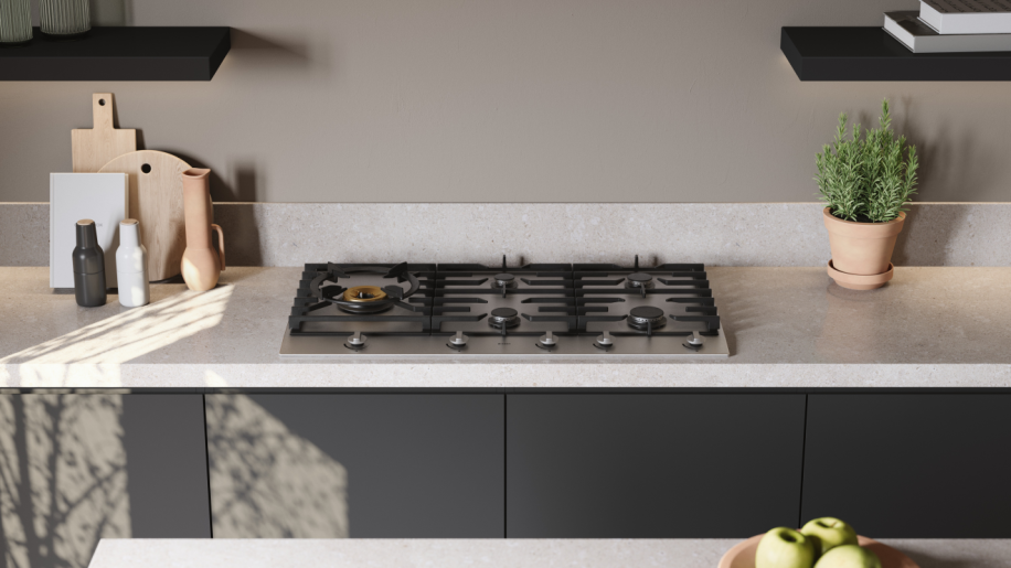 ASKO 90cm Natural Gas Cooktop with Super Flex Wok Burner Stainless Steel HG1986SD - Ex Display