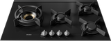 Asko 80cm Hob Gas 4 Burner Volcano Cooktop Black Glass HG8843BGD1 - ASKO Seconds Discount