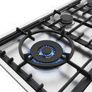 AEG HG90FXB 90cm Stainless Steel Natural Gas Cooktop - AEG New in Box Clearance and Seconds Discount