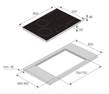 ASKO Celsius Cooking 80cm Induction Cooktop HID824GC - Ex Display