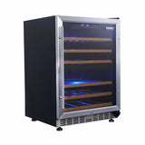 Husky Vino Pro 154L Dual Zone Under Counter Wine Fridge in Black Door Trim HUS-WC54D-BK-ZY