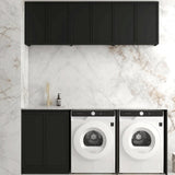 Otti LA-1960A-BOHB-NCA Hampshire Laundry Kit 1960A Black / Natural Carrara Marble Top