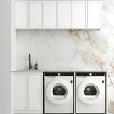 Otti LA-1960A-BOHW-CA Hampshire Laundry Kit 1960A White / Cloudy Carrara Top