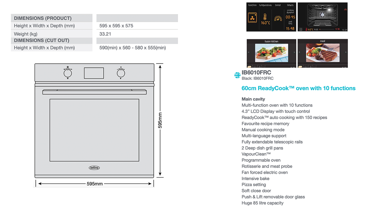 Trade Bundle TR05 Electric Oven and Cooktop Combination 60cm