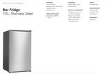 Inalto IBF112S 112 Litre Stainless Steel Bar Fridge - Online Only