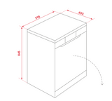 Inalto IDW604W 60cm White Freestanding Dishwasher
