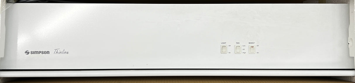 Simpson 90cm White Slide Out Rangehood