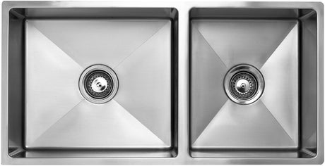 Arc Isku9S1 Deluxe 1 And 3/4 Bowl Stainless Steel Undermount Sink With Accessories Kitchen Sinks