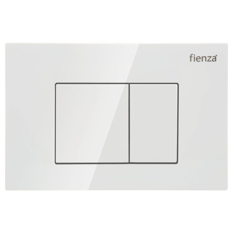R&T JB60W Square Button Flush Plate, Gloss White - Special Order