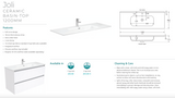 Fienza JOL120RSC 1200 Joli Alina Scandi Oak Wall-Hung Vanity