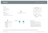 Fienza Joli Edge JOL60C 600mm Gloss White Vanity On Kickboard