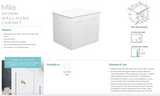 Fienza JOL60M Joli Mila 600mm Wall Hung Vanity, Satin White