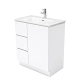 Fienza JOl75CL Joli 750 Vanity on Kickboard, Gloss White, Left Drawers