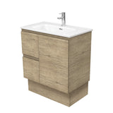 Fienza JOL75SKL 750mm Joli Edge Vanity on Kickboard, Left Drawers, 1 Taphole, Scandi Oak