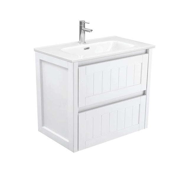 Fienza Joli Jol75T 750Mm Hampton White Wall Hung Vanity Unit - Special Order Units