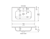 Fienza Joli Jol75T 750Mm Hampton White Wall Hung Vanity Unit - Special Order Units