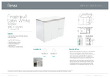 Fienza JOL90ZL Joli 900mm Fingerpull Wall-Hung Vanity, Left Drawers, Satin White