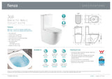 Fienza K032GEA Geberit Joli Tornado Back to Wall Toilet Suite, S Trap, 90-160, Gloss White