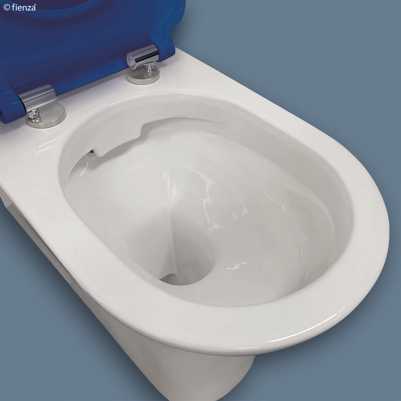 Fienza K013S Delta Care Back to Wall Toilet Suite, S Trap, Blue Seat