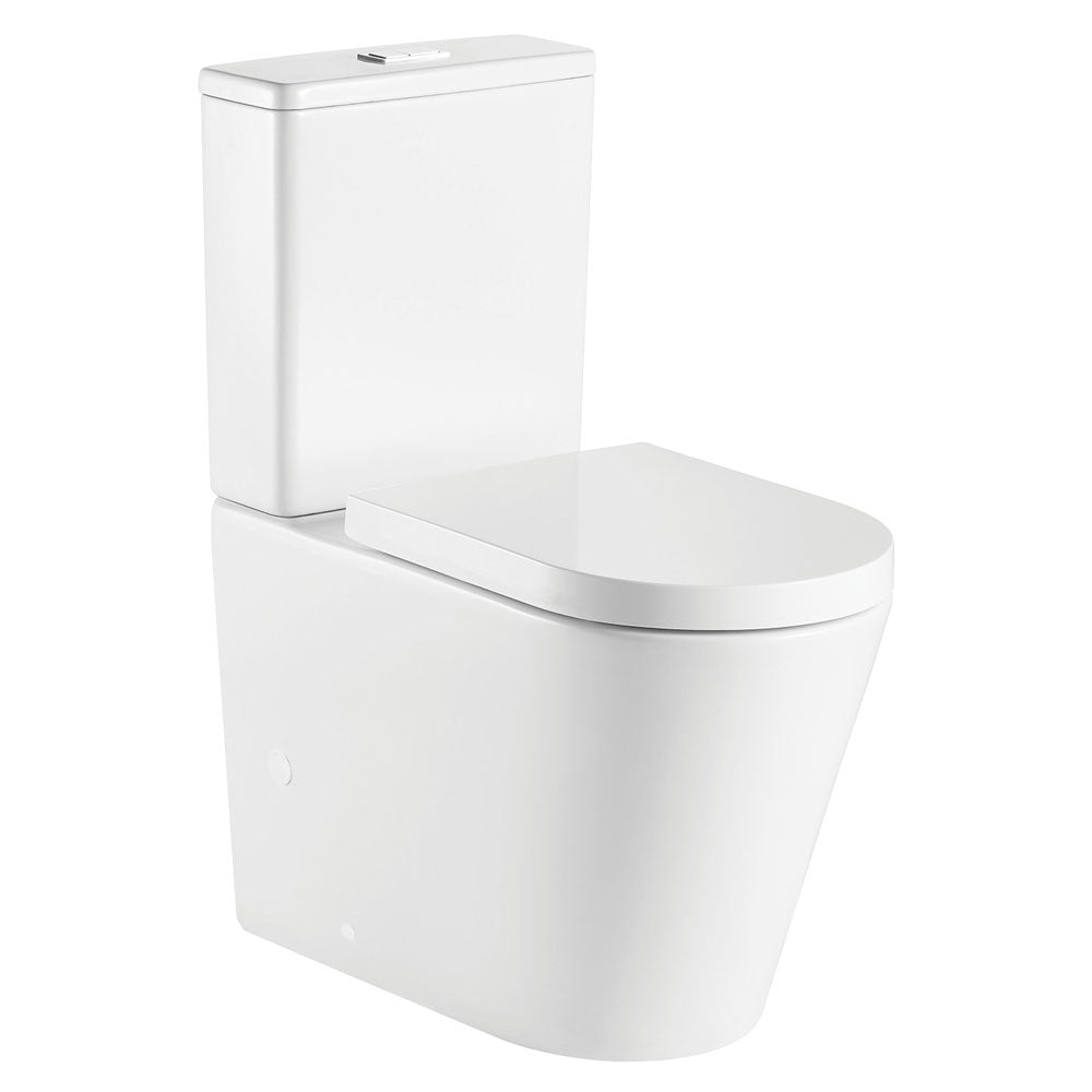 Fienza K021GEA-1 Geberit Kaya Tornado Back to Wall Toilet Suite, Thick Seat, S Trap, 90-160, Gloss White