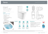 Fienza K021GEB Geberit Kaya Tornado Back to Wall Toilet Suite, Slim Seat, S Trap, 160-230, Gloss White