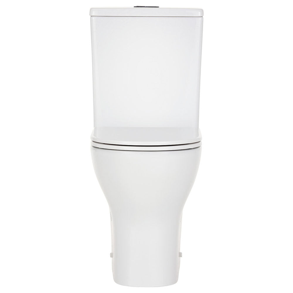 Fienza K028P-2 Tono Rimless Tornado Back to Wall Toilet Suite, P-Trap, Slim Seat, Gloss White