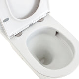 Fienza K028GEP-2 Tono Rimless Tornado Back to Wall Toilet Suite & Geberit Cistern, P-Trap, Slim Seat, Gloss White