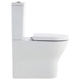 Fienza K028A Tono Rimless Tornado Back to Wall Toilet Suite, S Trap, 90-160, Thick Seat, Gloss White