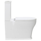 Fienza K031A-2 Lillian Tornado Back to Wall Toilet Suite, S Trap, 90-160mm, R&T Cistern, Slim Seat, Gloss White
