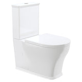 Fienza K031A-2 Lillian Tornado Back to Wall Toilet Suite, S Trap, 90-160mm, R&T Cistern, Slim Seat, Gloss White