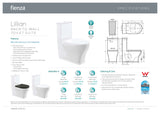 Fienza K031GBB Lillian Tornado Back To Wall Toilet Suite, S Trap, 160-230mm, R&T Cistern, Gloss White with Gloss Black Seat
