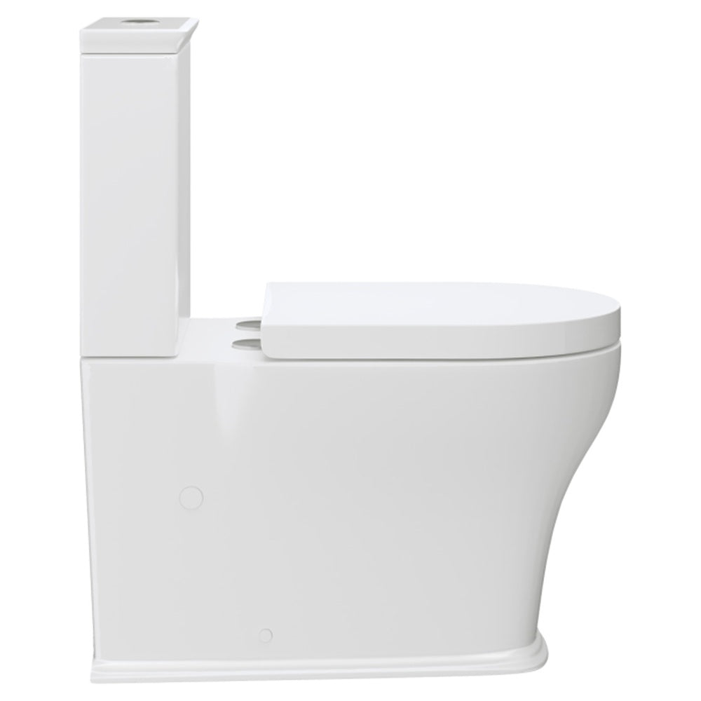 Fienza K031B Lillian Tornado Back to Wall Toilet Suite, S Trap, 160-230mm, R&T Cistern, Thick Seat, Gloss White
