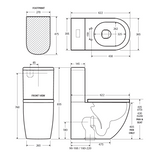Fienza K032GEB-2 Geberit Joli Tornado Back to Wall Toilet Suite, Slim Seat, S Trap, 160-230, Gloss White