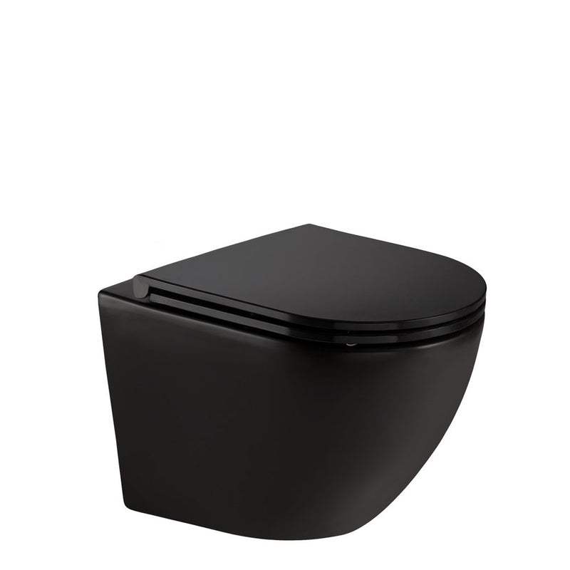 Fienza K2376MB-PS Koko Matte Black Wall-Hung Toilet Suite - Special Order