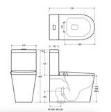 Fienza KS100P Sona Smart Toilet & Bidet, P-Trap, White