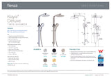Fienza 455119B Kaya Deluxe Twin Shower, Matte Black