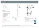 Fienza 455189 Kaya Wall Mounted Outdoor Twin Shower, Brushed Stainless Steel
