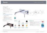 Fienza 228104MW-LF Kaya Wall Bath/ Basin Mixer Set, Round Plate, Matte White, 160mm Outlet