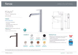 Fienza 228107MW-LF Kaya Basin Tall Mixer, Matte White